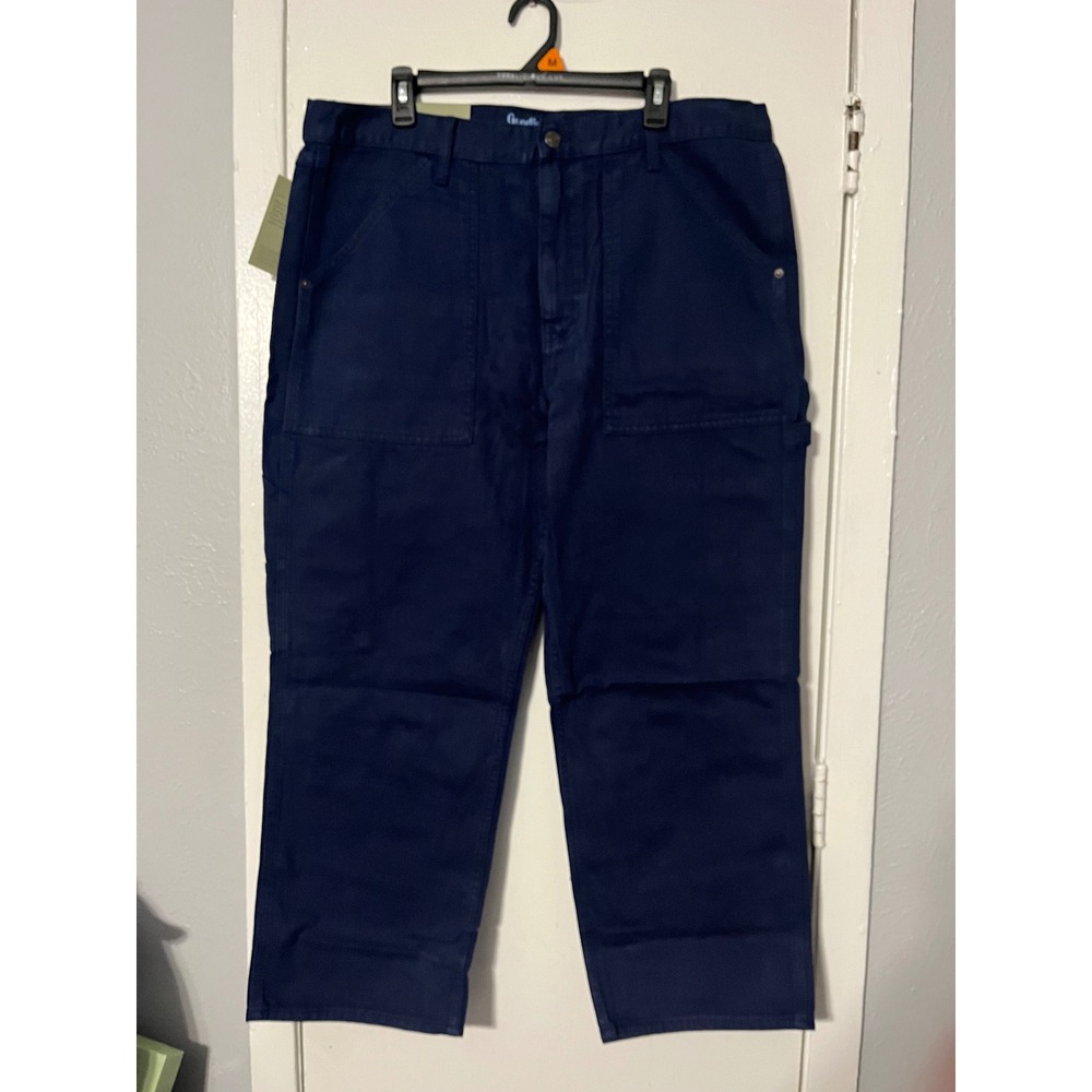 Goodfellow & Co Mens 38x30 Relaxed Straight Utility Carpenter Pants Navy Blue